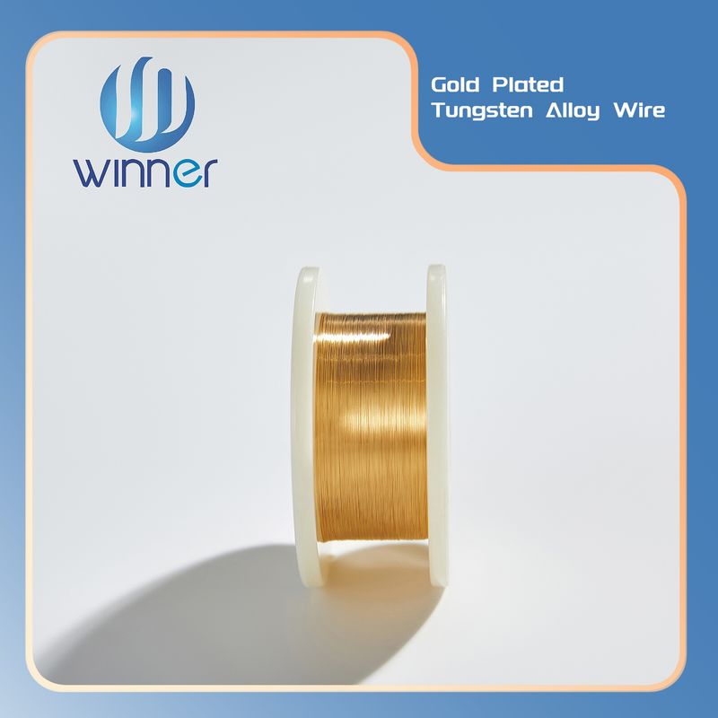 0.02mm 0.3mm Diameter Option 3.28ft Length Gold-Plated Tungsten Wire for Scientific Research High-Temperature Auto/Industrial
