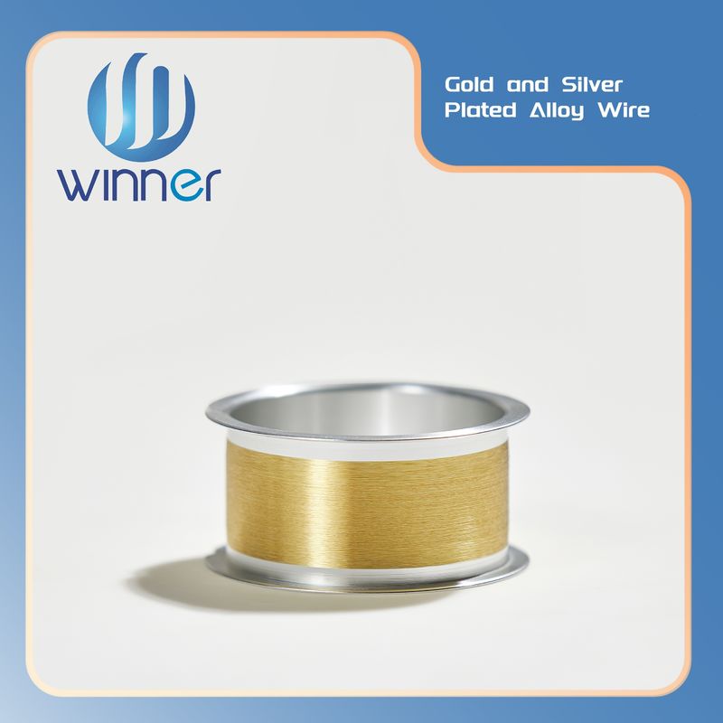 0.2mm High Purity Gold Plated Silver Bonding Wire with 500/1000 Meters Length for -40°C to 200°C Applications