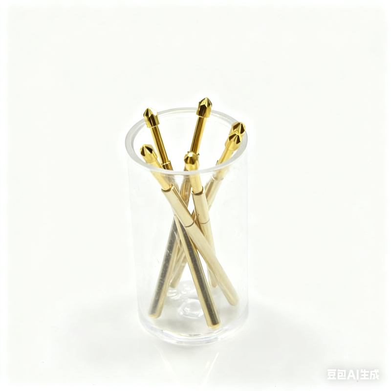 Customized Gold Plated Spring Test Probe with 2.54mm Pitch and 4.0 Full Travel for PCB Testing