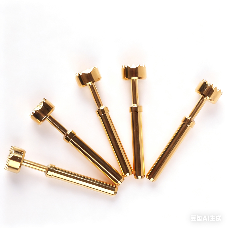 Precision-Engineered Gold Plated Spring Test Probe with 80g Spring Force and 1A Current Ration for PCB Testing