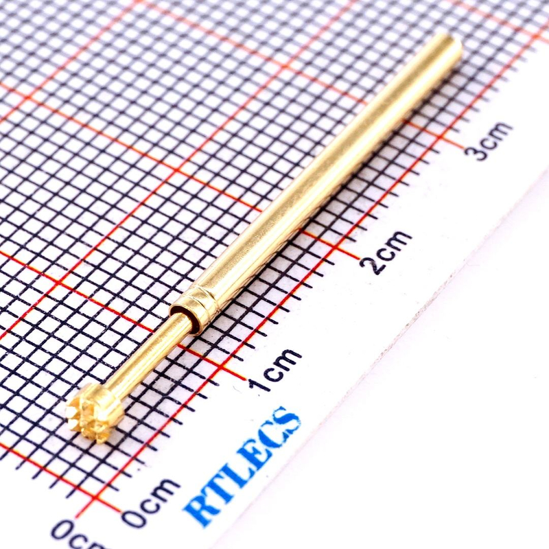 5A 2.03 MM Outer Diameter GKS-003 Pitch Gold-plated Test Probe with BeCu Plunger and Brass Barrel