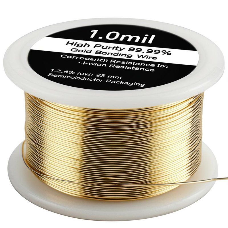 1.0mil Độ tinh khiết cao 99,99% Sợi liên kết vàng với khả năng chống ăn mòn cho bao bì bán dẫn
