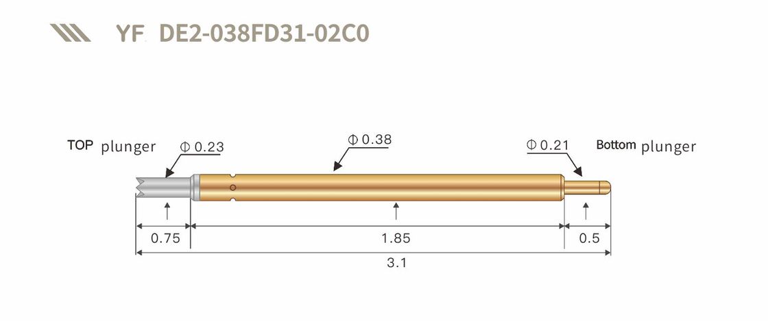 Đầu dò lò xo mạ vàng độ bền cao | Chân Pogo Pin kích thước tùy chỉnh để kiểm tra điện tử